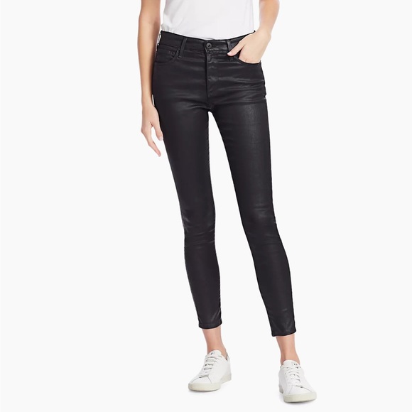 AG Adriano Goldschmied Farrah High Rise Skinny Faux Leather Pants Size 29 NWT - Picture 2 of 16